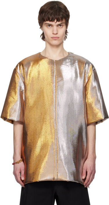 Tričko Dries Van Noten Dries Van Noten Metallic Padded T-Shirt Metalická | 251-020737-1091, 0