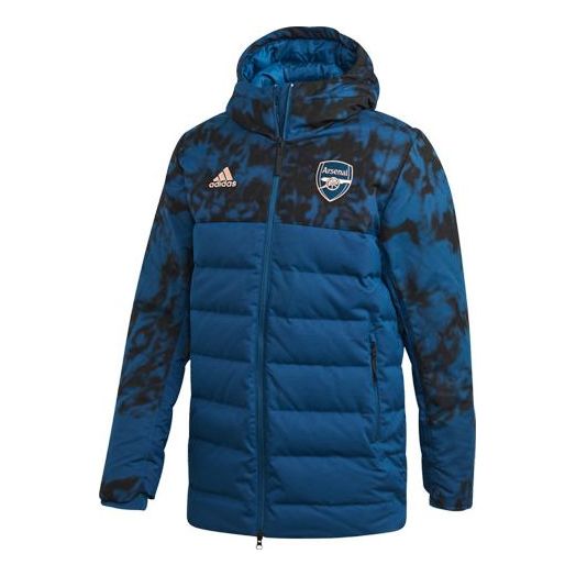 Prešívaná bunda adidas Originals Arsenal Hooded Down Jacket Modrá | FQ6931, 0