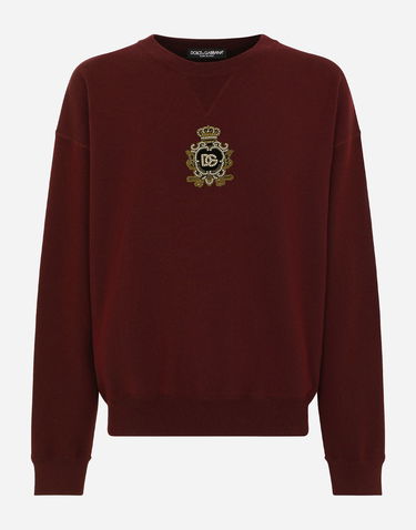 Mikina Dolce & Gabbana Cashmere And Wool Knit Sweatshirt Vínová | GXQ12ZJFMQ2R2723, 0