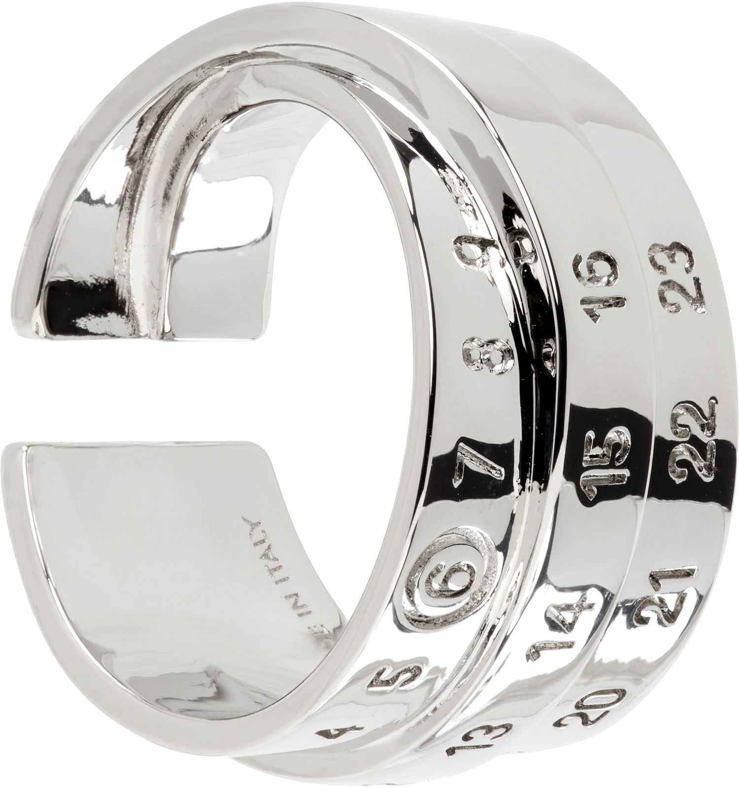 Náušnice Maison Margiela MM6 Maison Margiela Silver Tone Logo Ear Cuff Metalická | SM6VG0098 P6627, 1
