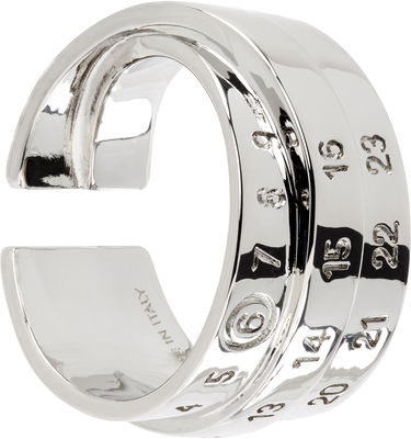 Náušnice Maison Margiela MM6 Maison Margiela Silver Tone Logo Ear Cuff Metalická | SM6VG0098 P6627, 1