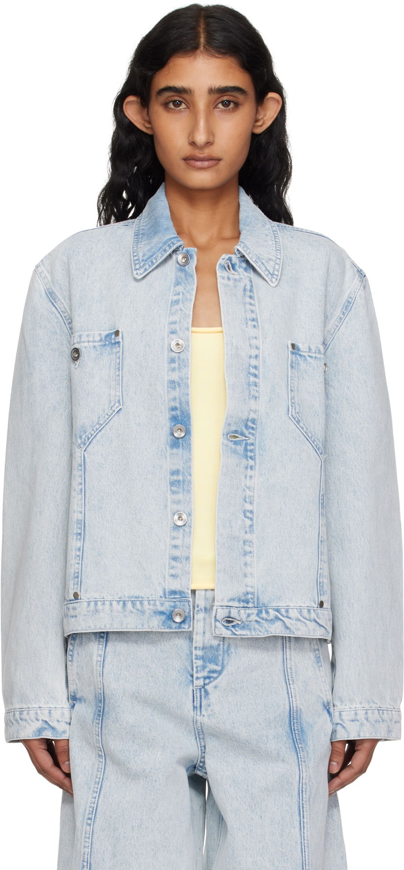 Bunda YMC YMC Loft Denim Jacket Modrá | Q5YMC