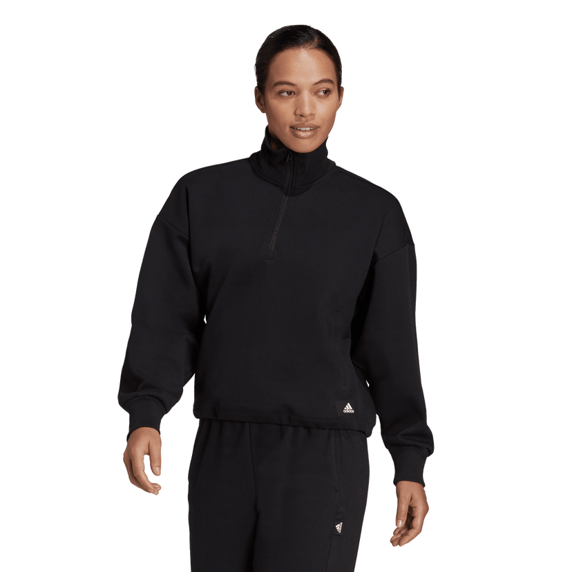Mikina adidas Originals Quarter-Zip Fleece Sweatshirt Čierna | H67034