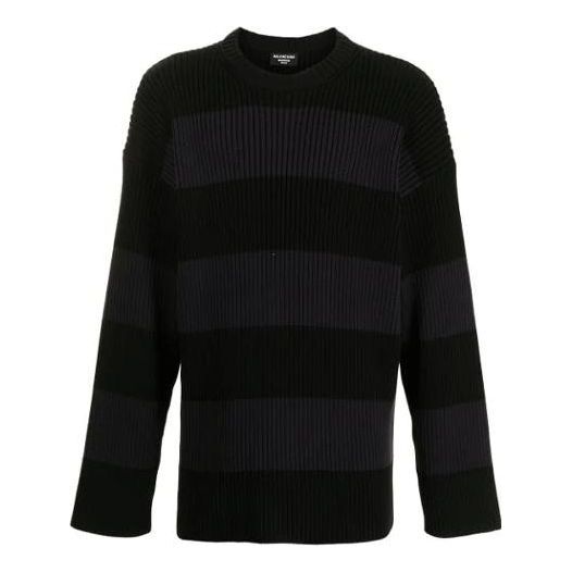 Sveter Balenciaga Striped Sweater Čierna | 657404T31984058