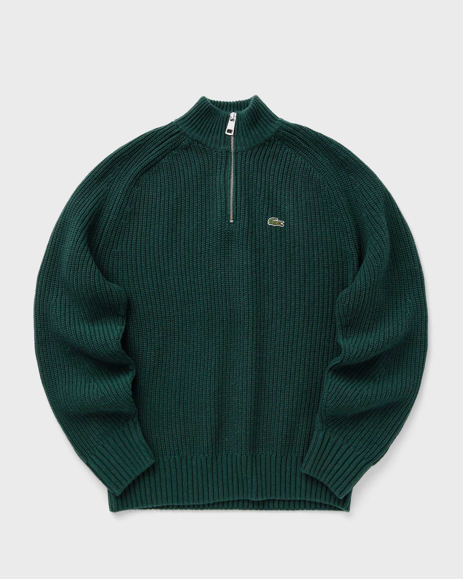 Green Half-Zip Knitted Sweater