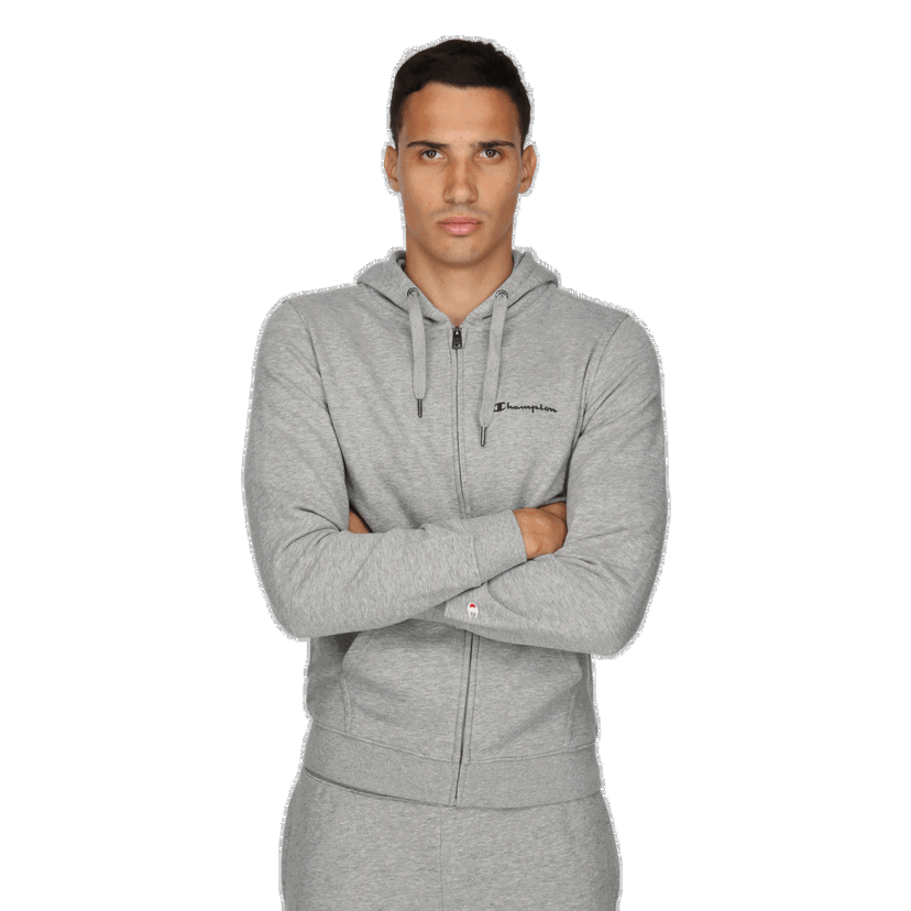 Mikina Champion BASIC FULL ZIP HOODY Šedá | CHA201M600-3A