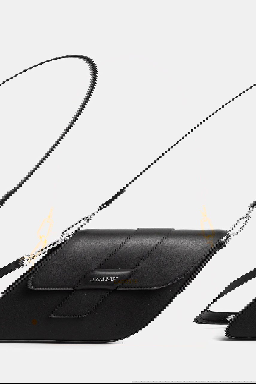 Taška cez rameno Lacoste Structured Flap Shoulder Bag Čierna | NF5152AU, 0