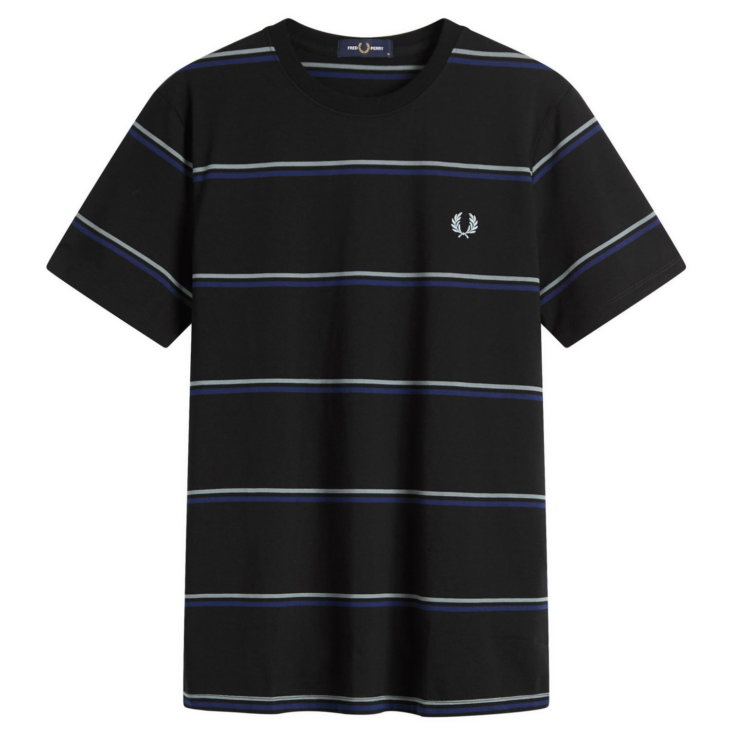 Tričko Fred Perry Fred Perry Fine Stripe T-Shirt, Size Large Čierna | M1734-102, 0