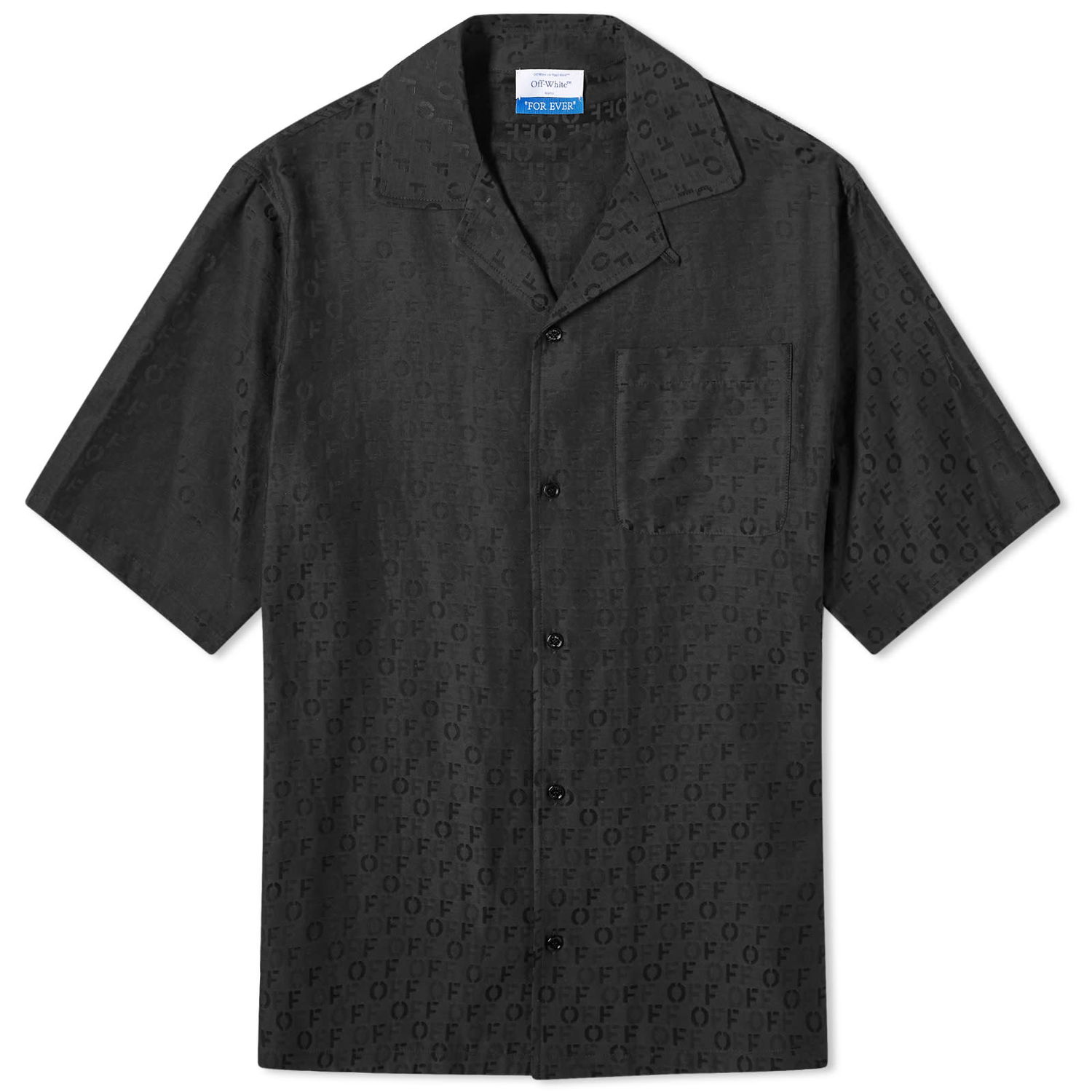 Košeľa Off-White Silk Logo Vacation Shirt Čierna | OMGG004C99FAB0011000, 0