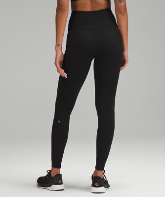 Legíny lululemon Fast and Free High-Waisted Fleece Pockets Leggings 71 cm Size 10 Čierna | prod11530529, 8