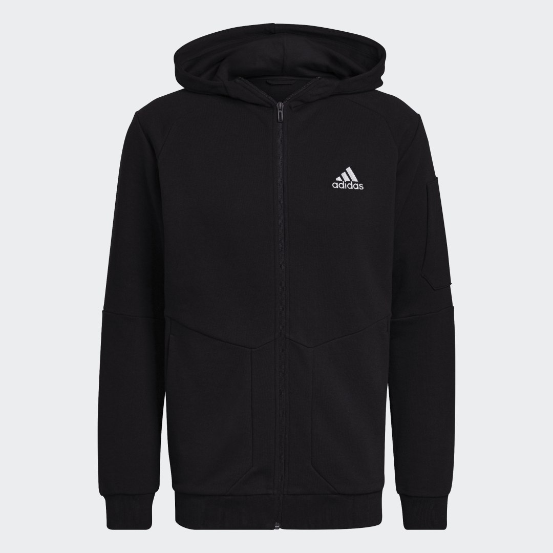 Mikina adidas Performance Essentials4Gameday Full-Zip Hoodie Čierna | HE1811, 0