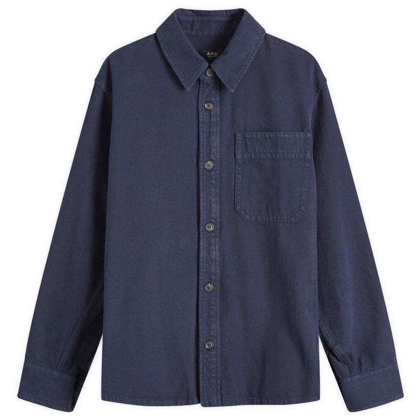 Bunda A.P.C. Basile Denim Overshirt Navy | COGZV-H02939-IAK