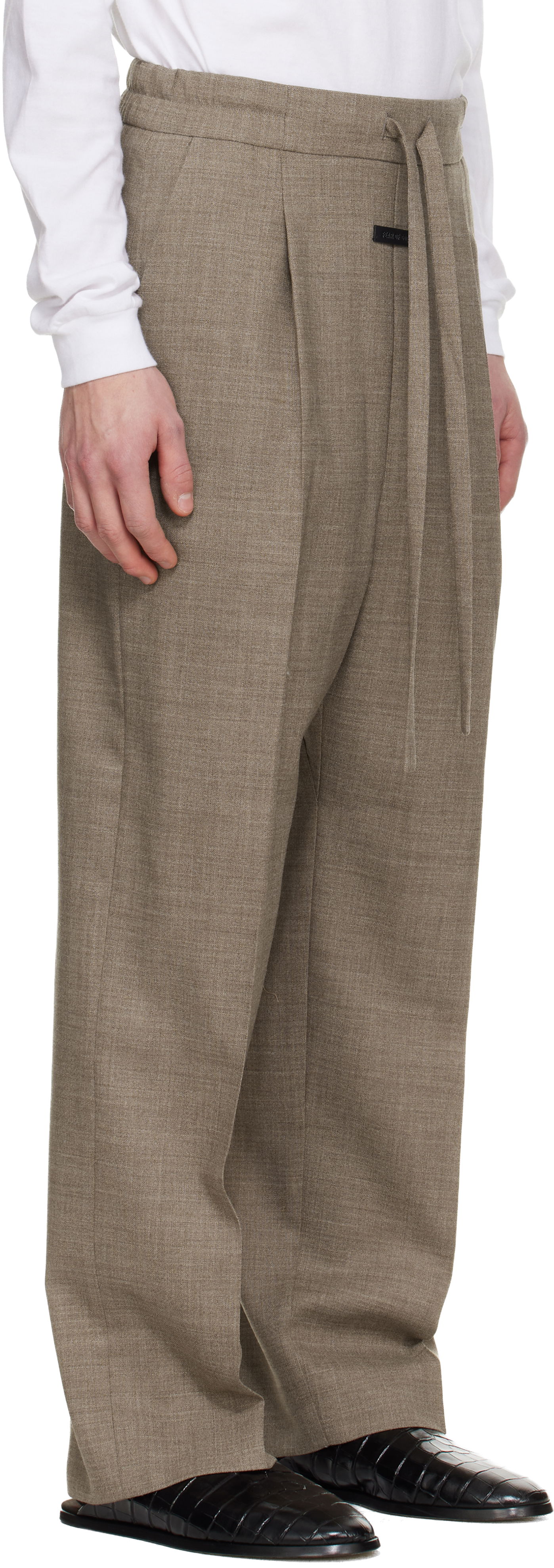 Nohavice Fear of God Virgin Wool Drawstring Straight Trousers Hnedá | FG25FW65-650TRW-288, 1