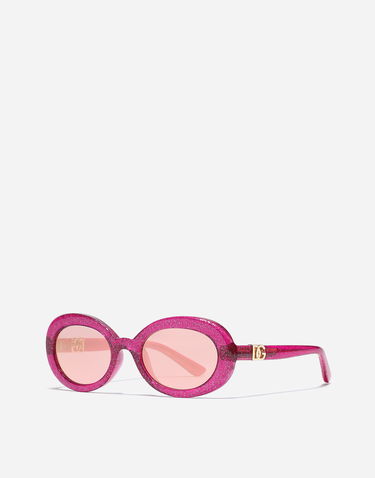 Slnečné okuliare Dolce & Gabbana Dolce & Gabbana DNA Glitter Oval Sunglasses Ružová | VG600KVN51Z9V000, 1