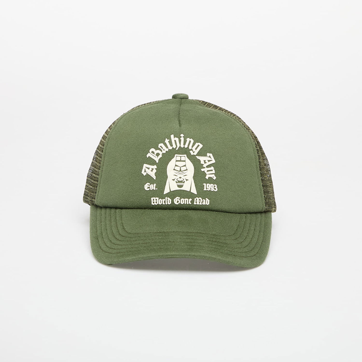 Šiltovka BAPE A BATHING APE Logo Cotton Panel Mesh Cap Zelené | 001CPL301004MOLD, 0