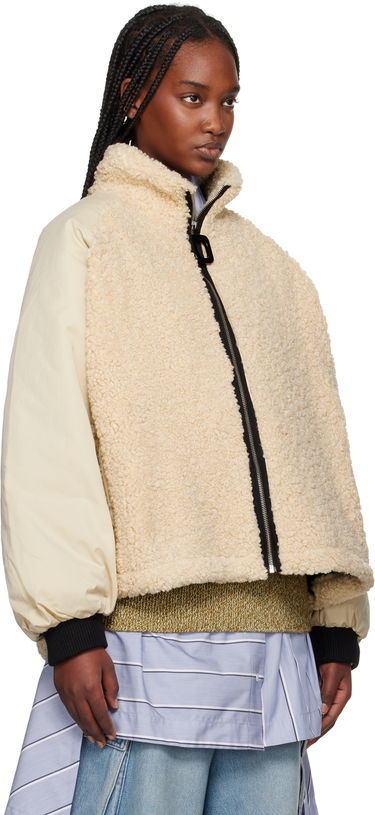 Bunda JW Anderson JW Anderson Color Block Fleece Track Jacket Béžová | JK0367-PG1736, 1