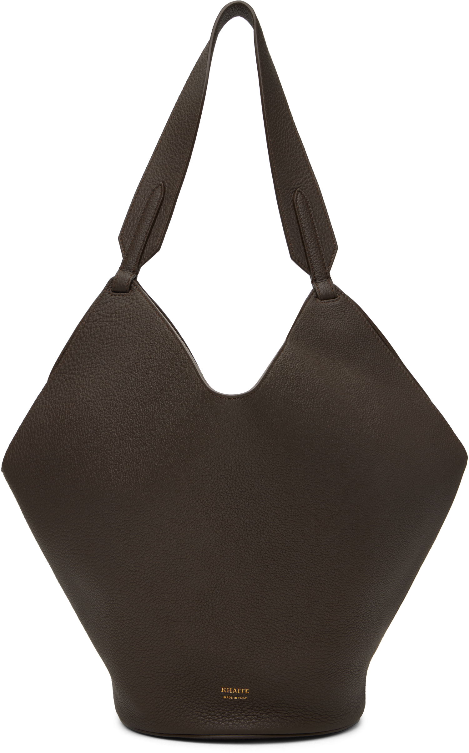 Tote bag Khaite Small Lotus Leather Tote Bag Hnedá | H2043-914, 0