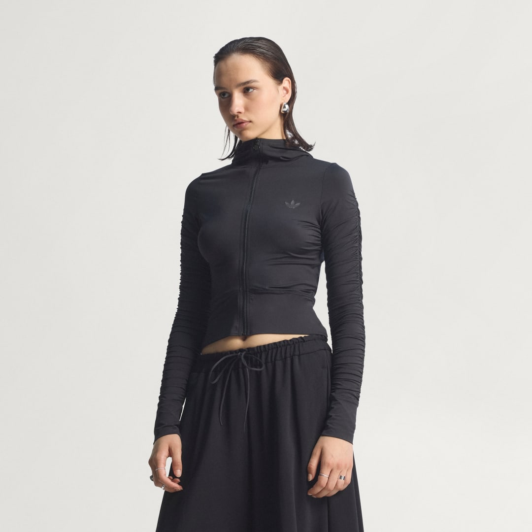 Bunda adidas Performance Ruched Track Top Čierna | JW2807, 0