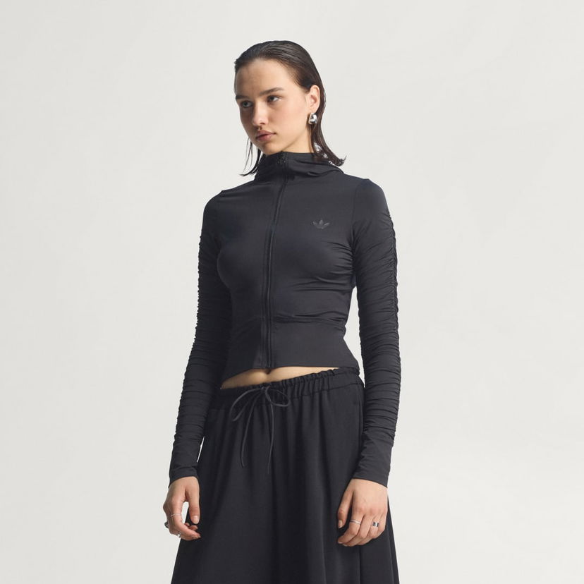 Bunda adidas Performance Ruched Track Top Čierna | JW2807