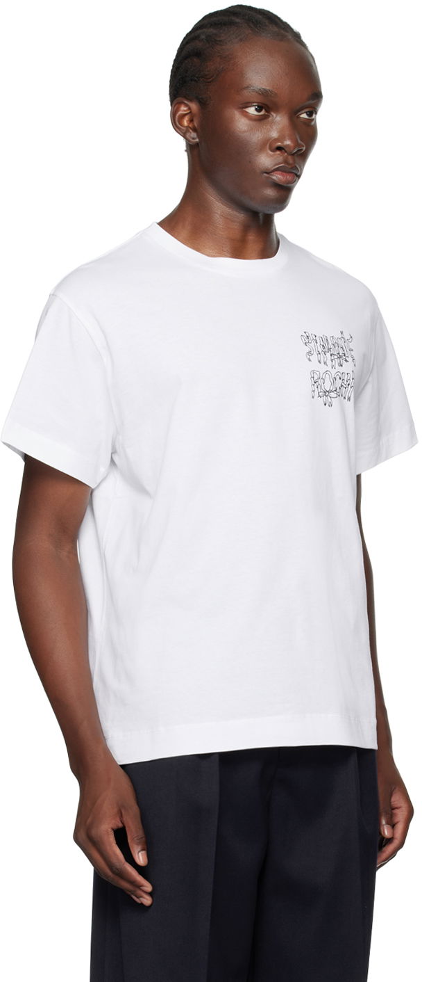 Tričko Simone Rocha Simone Rocha Ribbon Logo T-Shirt Biela | 5195P19P20-M 0569, 1