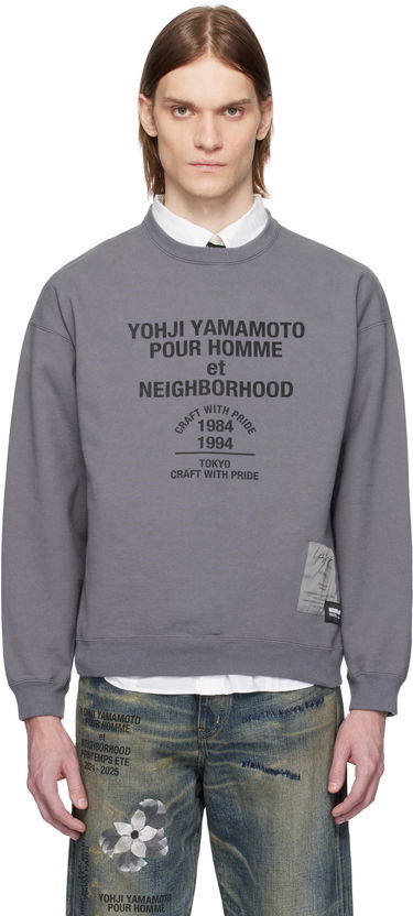 Sveter Yohji Yamamoto Yohji Yamamoto x Neighborhood Edition Long Sleeve Sweatshirt Šedá | HP-T88-995, 0