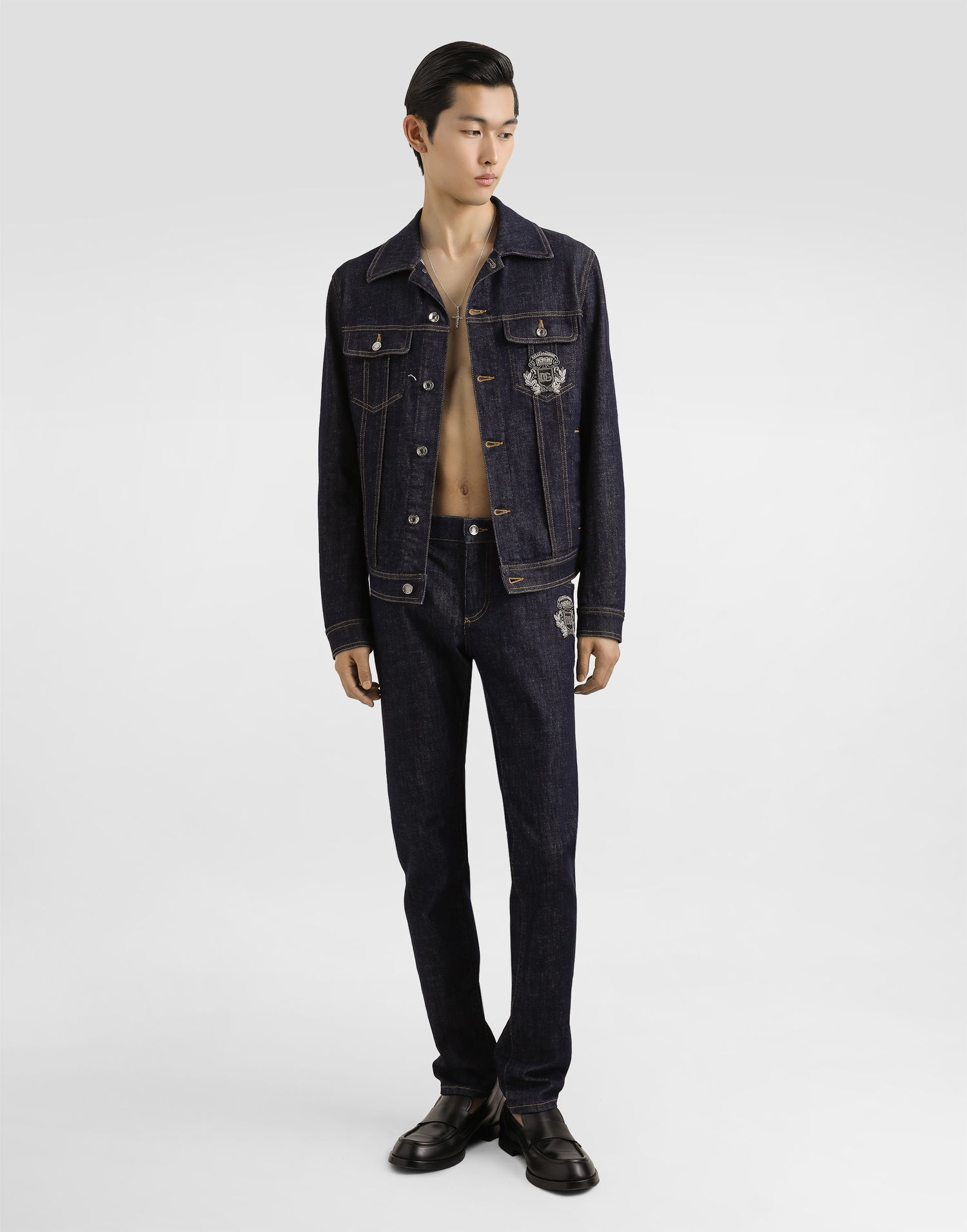 Džínsy Dolce & Gabbana Denim Jacket with Patch Navy | G9VZ8ZG8ME9S9001, 1