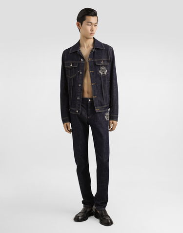 Džínsy Dolce & Gabbana Denim Jacket with Patch Navy | G9VZ8ZG8ME9S9001, 1