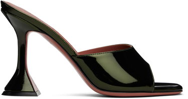 Tenisky a topánky Amina Muaddi Lupita Slipper Heeled Sandals Zelené | LUPITA SLIPPER MIRROR, 0