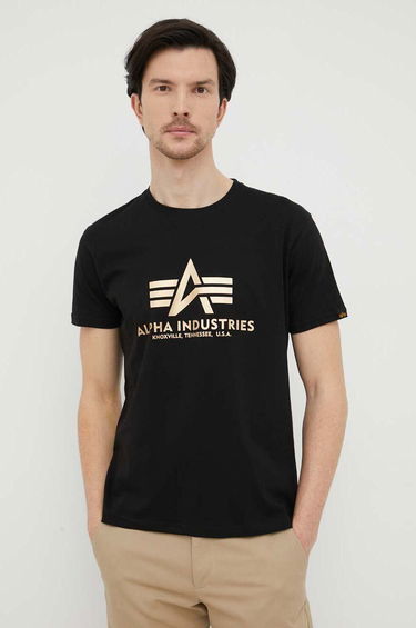Tričko Alpha Industries Logo Tee Čierna | 100501FP.583, 0