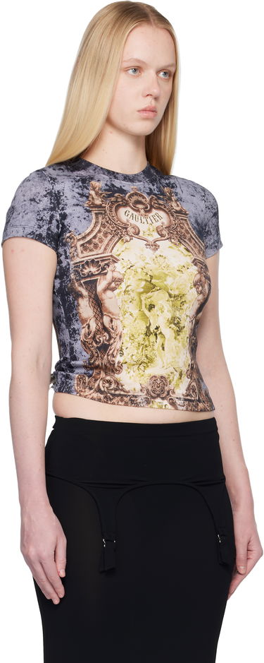 Crop Top Jean Paul Gaultier 'The Blue Médaillon' Ribbed Cropped T-shirt Rôznofarebný | 25/04-W-TO301-J013P-005740, 1