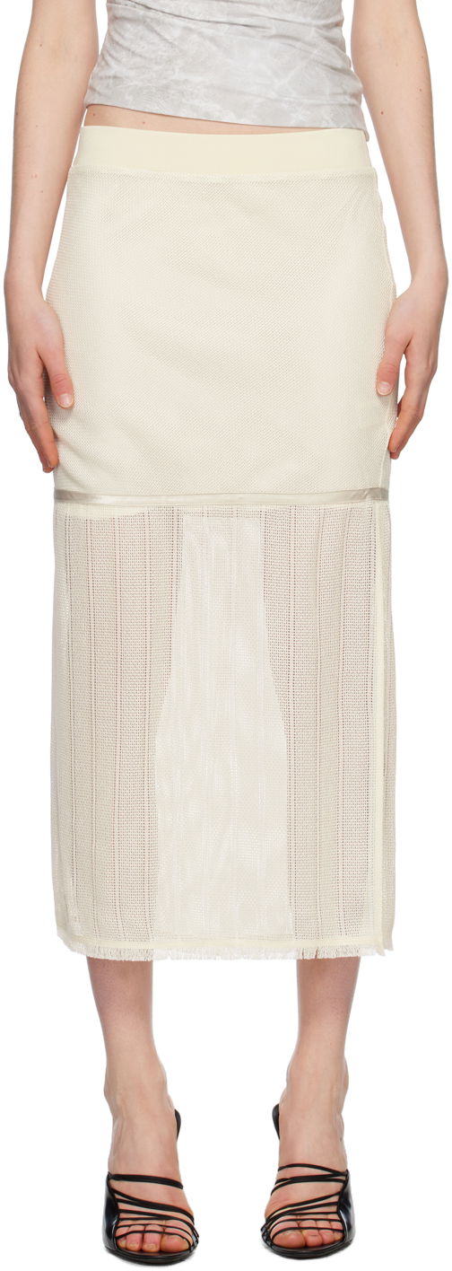 Sukňa Helmut Lang Helmut Lang Tiered Midi Skirt Béžová | N04HW303, 0