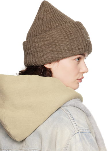 Kulicha Acne Studios Acne Studios Embellished Face Logo Beanie Hnedá | C40390-, 2