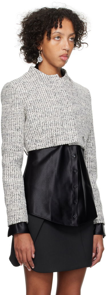 Bunda Coperni Coperni Cropped Tweed Jacket Biela | COPV33100, 1
