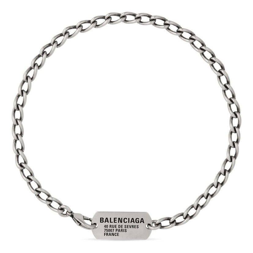 Náhrdelník Balenciaga Chain Choker With Tags Metalická | 748072TZ99I0911