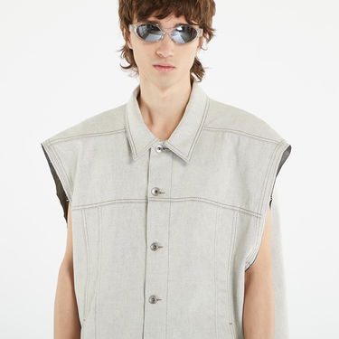 Vesta Rick Owens DRKSHDW Jumbo Worker Vest Biela | DU01C6762 MMD 51, 5