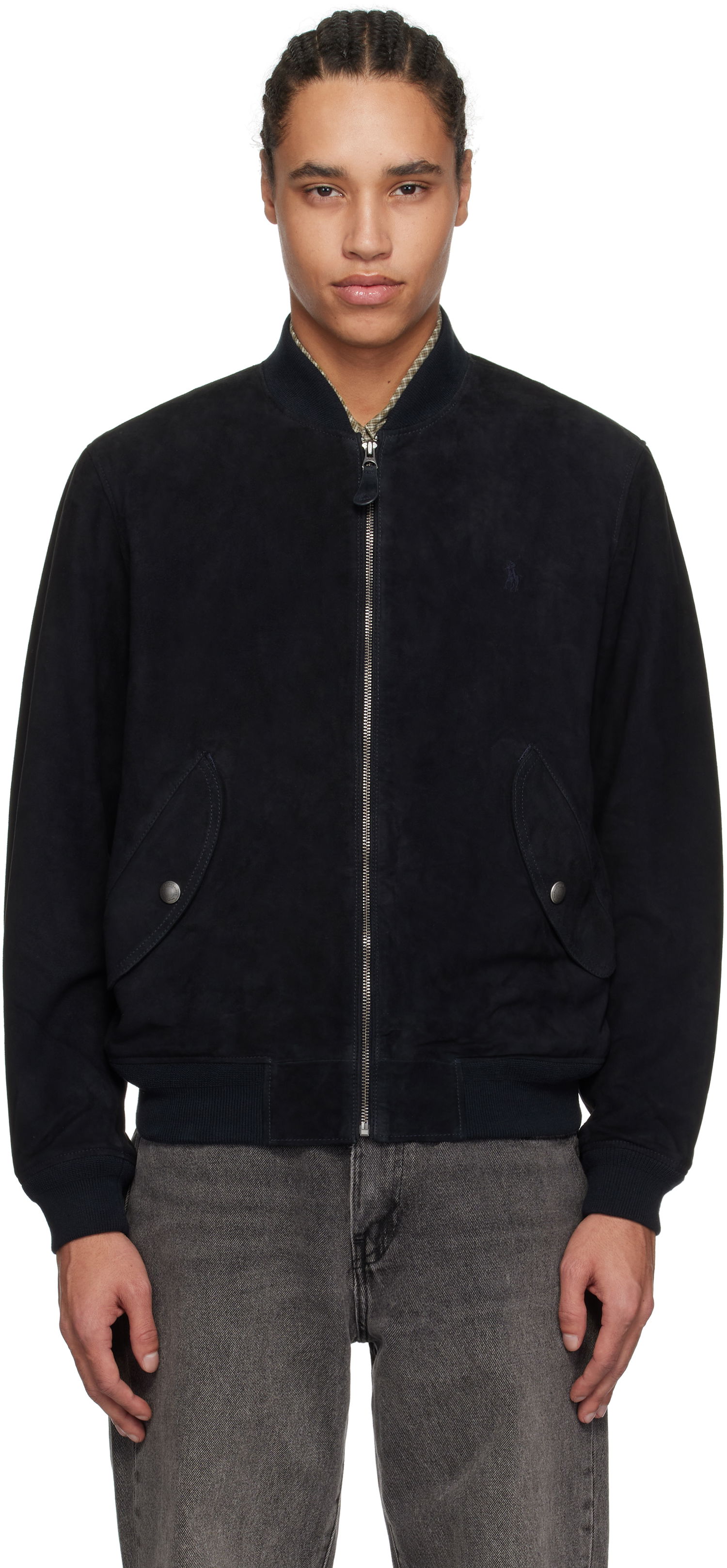 Bomber bunda Polo by Ralph Lauren Polo Ralph Lauren Suede Bomber Jacket Navy | 710963338002, 0