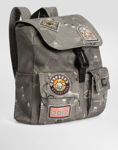 Batoh Dolce & Gabbana Dolce & Gabbana Printed Canvas Backpack Šedá | EM0120AY219HH5RJ, 2