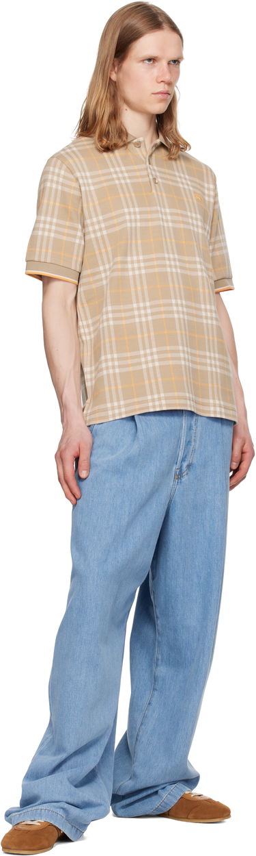 Polo tričko Burberry Burberry Check Cotton Polo Béžová | 8110102, 3