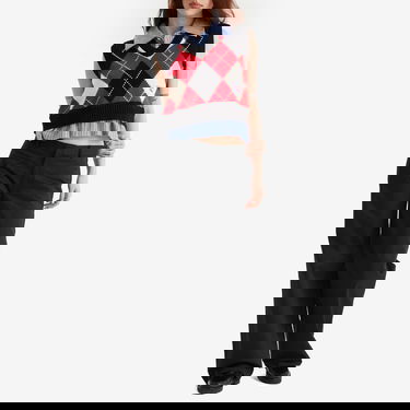 Sveter Charles Jeffrey Loverboy Charles Jeffrey Loverboy Argyle Knit Cropped Vest Rôznofarebný | 054091401, 4