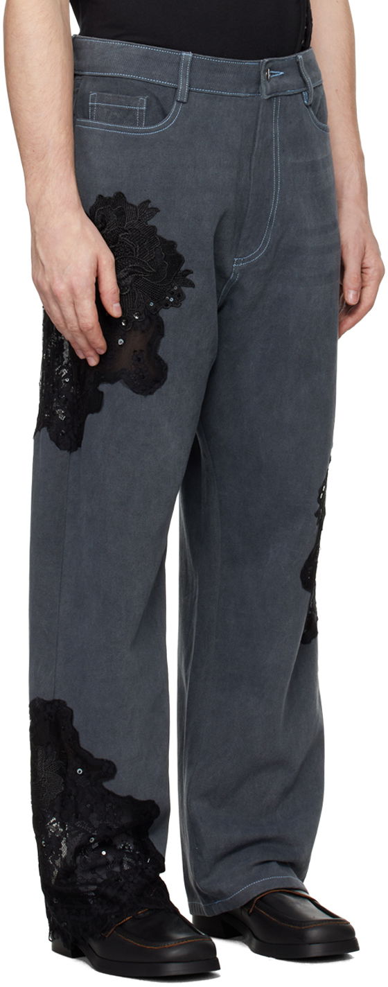 Collina Strada Mikaela Lace Appliqué Jeans
