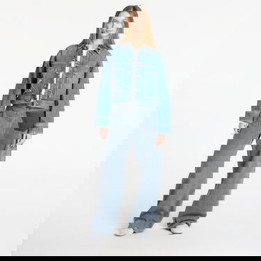 Bunda CALVIN KLEIN Workwear Cropped Denim Jacket with K Applique Modrá | LV047E906G 3NL, 4