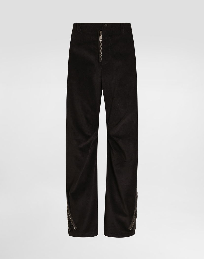 Nohavice Dolce & Gabbana Dolce & Gabbana Corduroy Cargo Trousers Čierna | GP15VTFUVETM0682