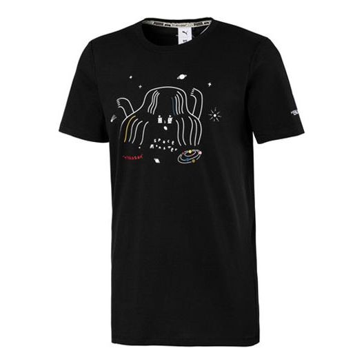 Tričko Puma TYAKASHA Crossover Graphic Short Sleeve T-Shirt Čierna | 595735-01