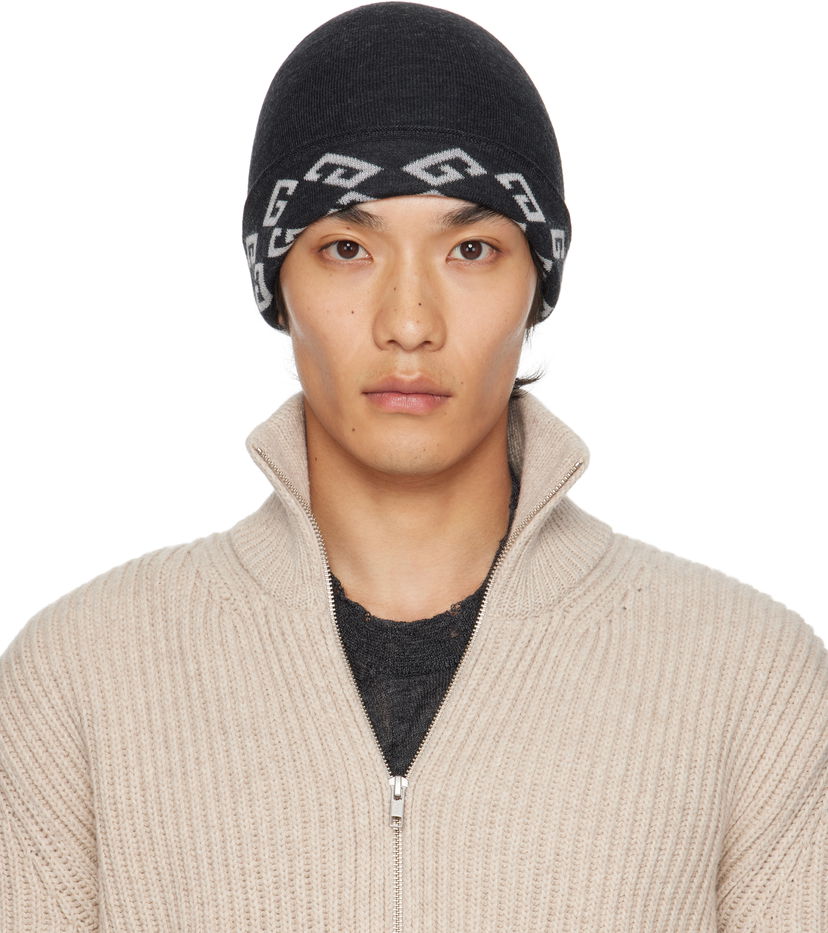 Kulicha Givenchy Givenchy 1972 Monogram Reversible Beanie Čierna | 710003975001-U7930