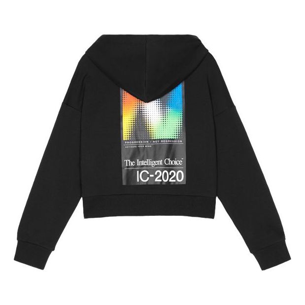 Mikina New Balance Casual Cropped Hoodie Čierna | WJ03512BK