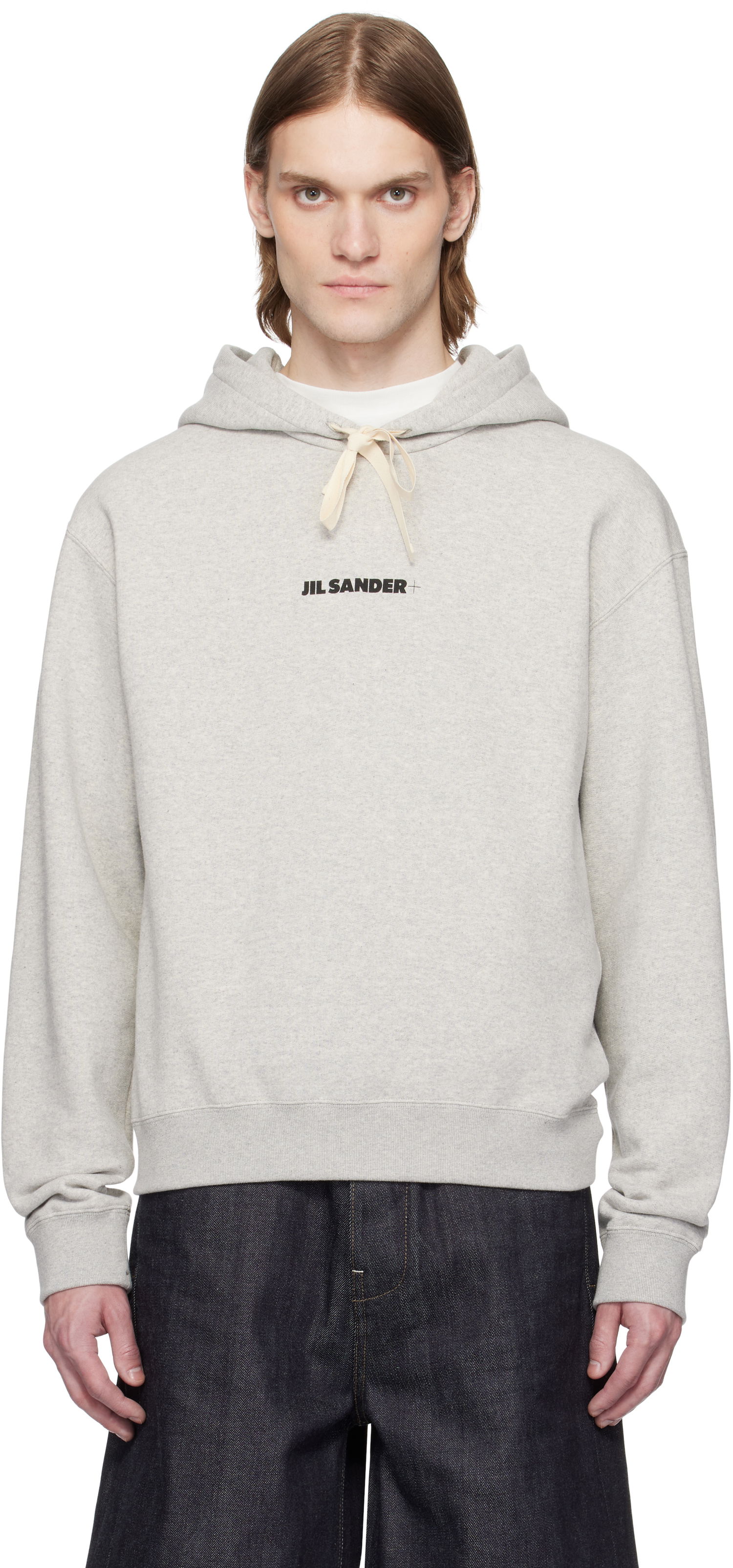Mikina Jil Sander Jil Sander + Logo Hoodie Šedá | J47GU0129_J20010, 0