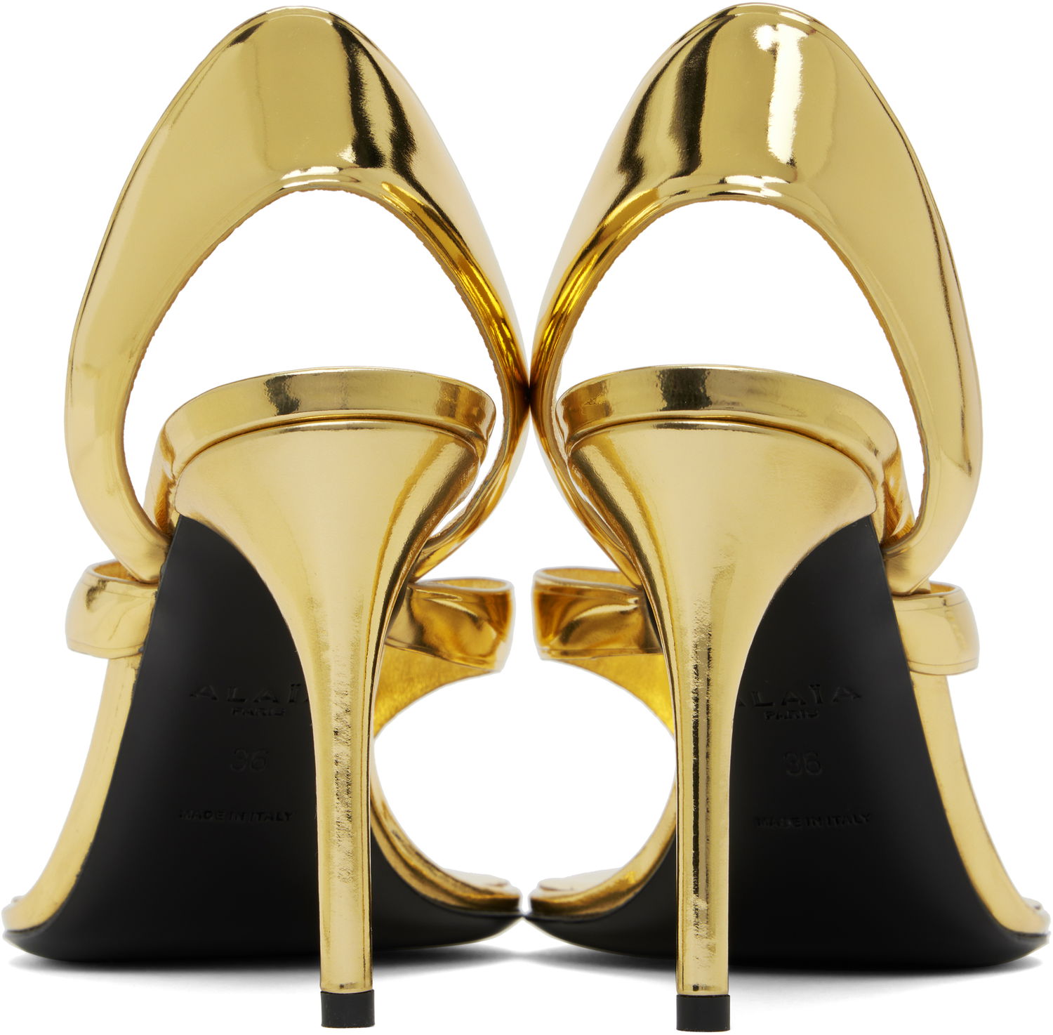 Doplnky Alaïa ALAÏA Heeled Thong Sandals Metalická | AA3S122CK298, 1