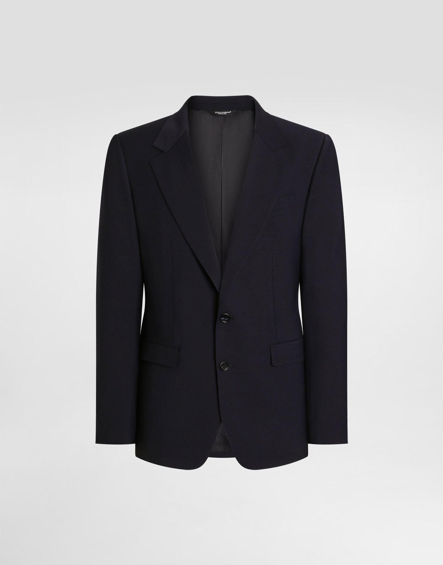 Bunda Dolce & Gabbana Dolce & Gabbana Taormina Single-Breasted Wool Canvas Jacket Navy | G2VK7TFURK8B3681, 0