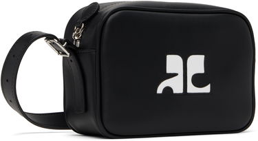 Taška cez rameno Courrèges Courrèges Reedition Leather Camera Bag Čierna | PERGSA061CR0065, 1