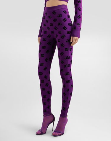 Legíny Dolce & Gabbana Dolce & Gabbana Jacquard Leggings Fialová | FXI13TJGMB3F1540, 3